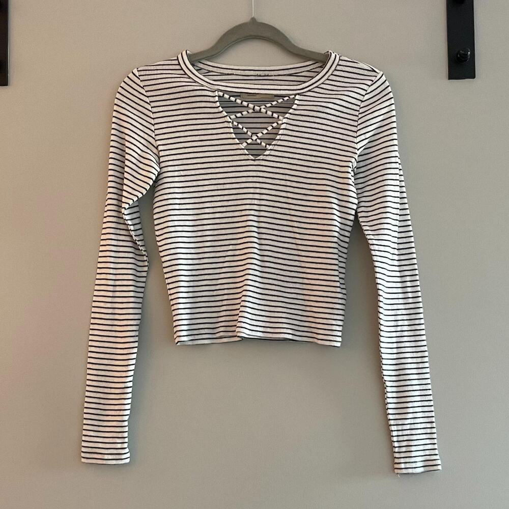 Striped Long Sleeves Top